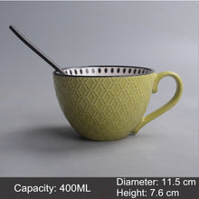 Load image into Gallery viewer, Mug Ceramic Milk Cup Of Tea Porcelain Coffee Mugs Salad Cup With Handle Xicara Caneca Tazas Para Cafe Free Shipping