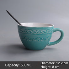 Load image into Gallery viewer, Mug Ceramic Milk Cup Of Tea Porcelain Coffee Mugs Salad Cup With Handle Xicara Caneca Tazas Para Cafe Free Shipping