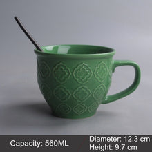 Load image into Gallery viewer, Mug Ceramic Milk Cup Of Tea Porcelain Coffee Mugs Salad Cup With Handle Xicara Caneca Tazas Para Cafe Free Shipping