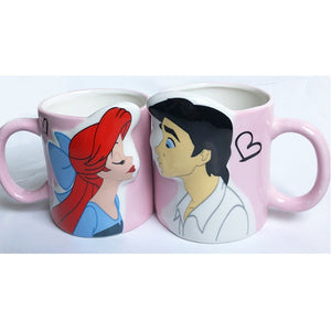 2 pcs Cartoon Beauty and the Beast Mug Mrs Potts Chip Mugs Loves pair Kiss Cups Ceramic Coffee Tea Pot Cup Best Christmas Gifts