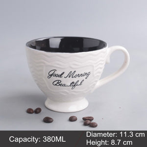 Mug Ceramic Milk Cup Of Tea Porcelain Coffee Mugs Salad Cup With Handle Xicara Caneca Tazas Para Cafe Free Shipping