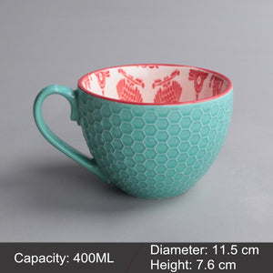 Mug Ceramic Milk Cup Of Tea Porcelain Coffee Mugs Salad Cup With Handle Xicara Caneca Tazas Para Cafe Free Shipping