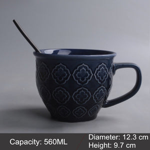 Mug Ceramic Milk Cup Of Tea Porcelain Coffee Mugs Salad Cup With Handle Xicara Caneca Tazas Para Cafe Free Shipping